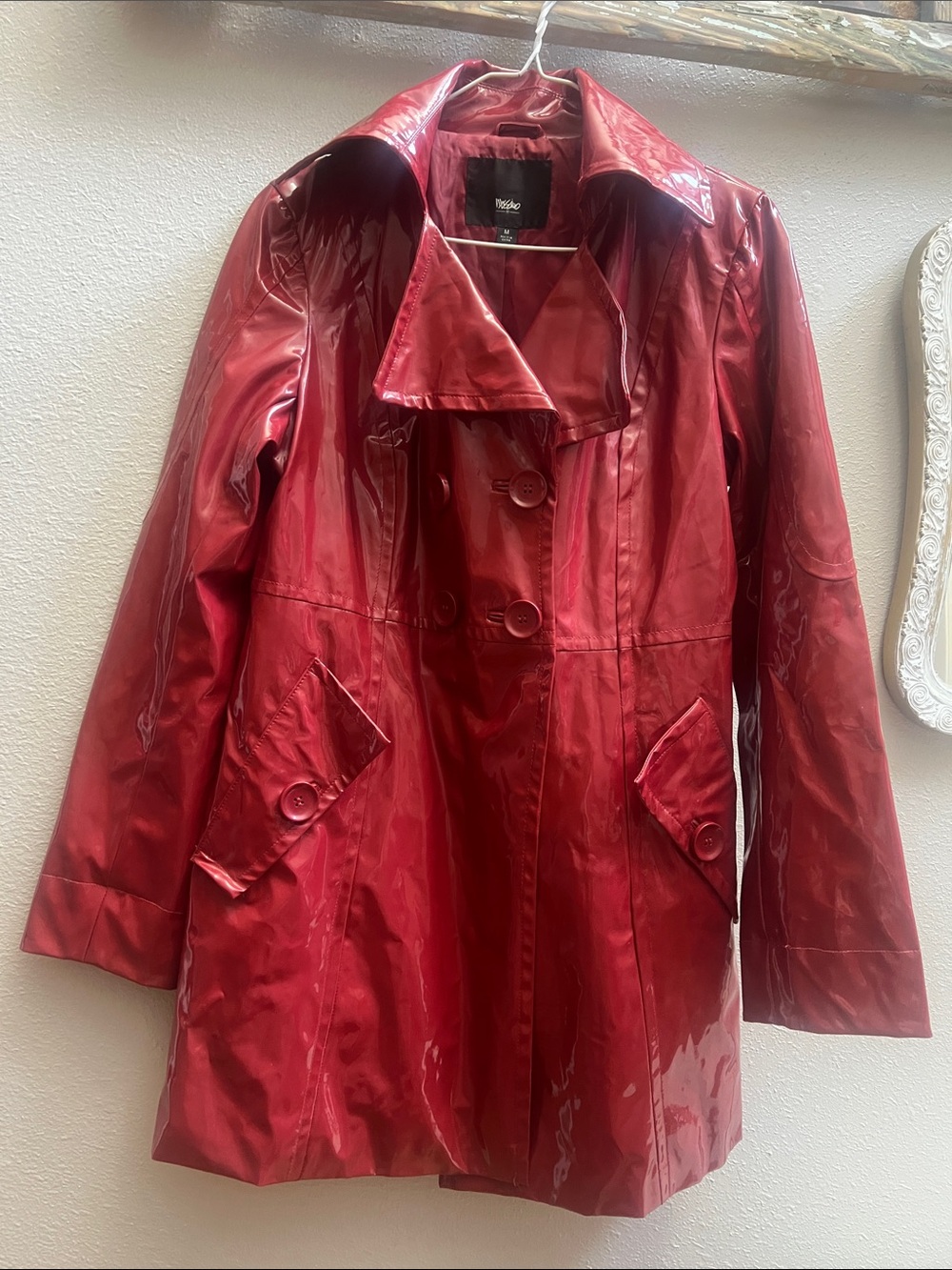 Massimo Red Patent Trench Coat